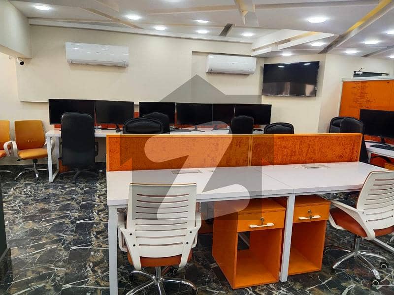 1300 SqFt FULL FURNISHED OFFICE available main Shahrah e Faisal 24/7 Building with Backup Generator