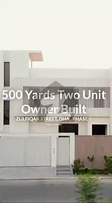500 Sqyds Luxury Architect Built Brand New Two Unit House in DHA Phase 8, Karachi