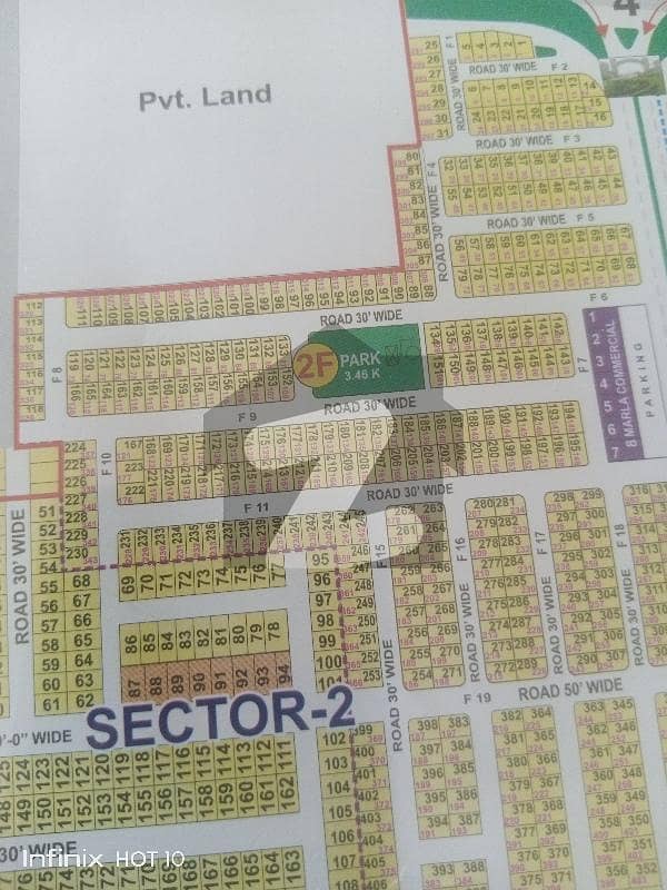 DHA Rahbar Sector-2 Block F plot is available on very hot location pole free lane in reasonable price All dues clear possession area