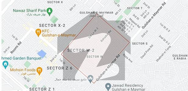 گلشنِ معمار - سیکٹر ڈبلیو گلشنِ معمار,گداپ ٹاؤن,کراچی میں 1 کنال رہائشی پلاٹ 3.5 کروڑ میں برائے فروخت۔