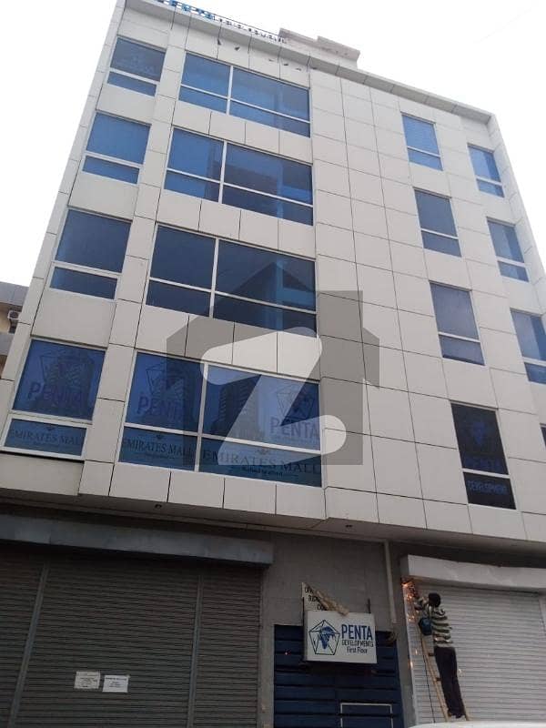 al Murtaza commercial area phase 8 open hall office for rent 2nd floor Glass Elevation west open