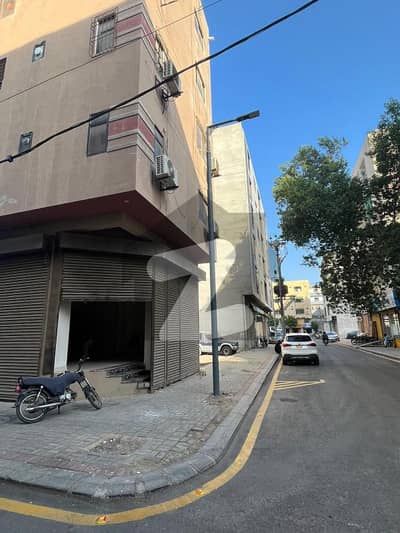 3 side corner 400 square feet shop with basement at ideal location of Big Bukhari Commercial DHA phase 6 is available for sale