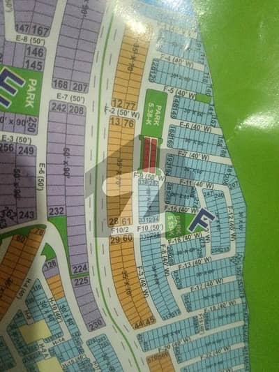 Invester Price, Corner Plus Park Face Plus 5 Marla Extra Land, Near to Main D Markaz kamarshal and Main road, Ready For Cunstuction, Solid, level, Highted, 12 Marla Plot in F block