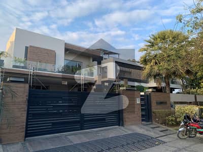 2 Kanal Slightly Used Modern Design Most Beautiful Full Basement Swimming Pool Bungalow With Home Theater 25KV Solar Attached & 75 KV Generator Attached For Sale At Prime Location Of Dha Lahore