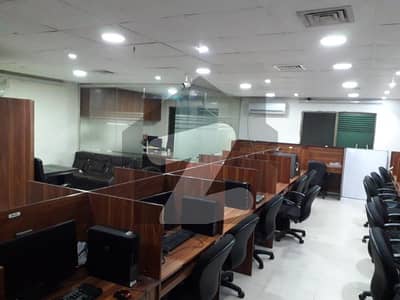 Fully Furnished Area 850 Sq Ft Office Original Pics Main Boulevard Gulberg Lahore Rent
