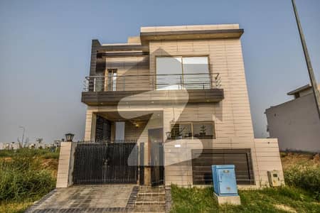 5 Marla Brand New Beautiful Modern Design House For Sale In Dha 9 Town Near Park Top Location