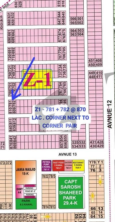 Facing Corner Next To Corner Near McDonald's Y Blok Big Park Sial Offers . Z1 - 781 + 782 . Top Location Biana Pair For Sale . Ndc Apply