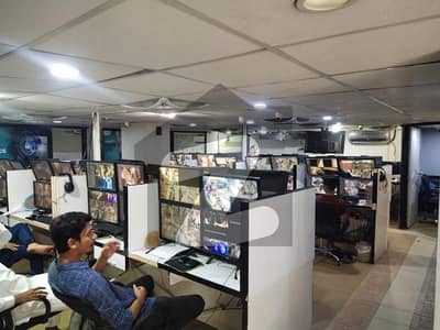 1800 Sq ft Full Furnished Ground Floor Independent office 24/7 is available at main Shahra e Faisal