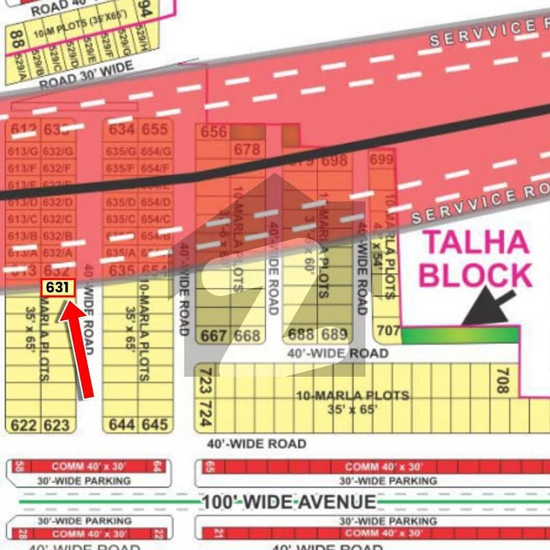 Cheapest 10 Marla OPEN FORM Plot # 630 Talha Block Bahria Town Lahore
