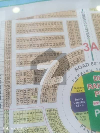 DHA Rahbar Sector-3 Block A corner plot with excess land paid possession area with All dues clear ideal location to build a house here