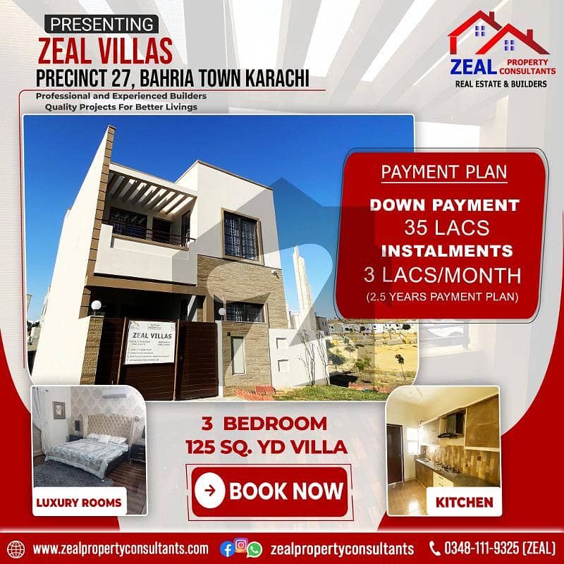 Luxurious 125 Square Yards Villa: Own Your Dream Home in Precinct 27, Bahria Town Karachi
