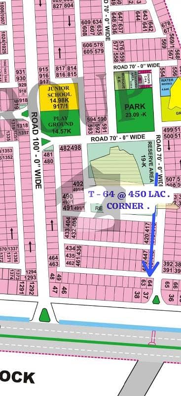 Facing Corner Main Of Back Sial Estate Offers . T - 64 . Double Digit Top Location Plot For Sale