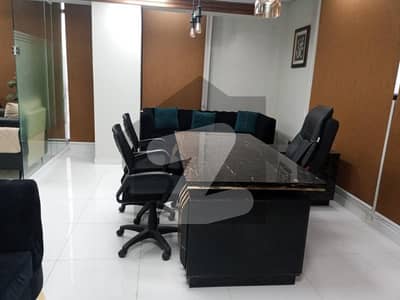 Brand New Office ,Fully Furnished Office Available On Rent In Toheed Comm 40ft Wide Road Glass Elevation Tile Flooring Brand New With Lift 1st Floor Extra Ordinary Furnished Office Proper Office Building Include Ac Chairs Table Chamber All Centetry
