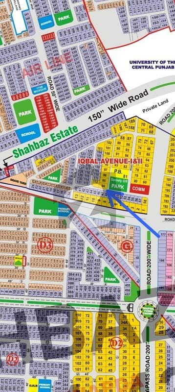 Iqbal Avenue Phase 1 2 Kanal Corner And Fasing Park Plot Up For sale