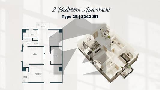 Larger 2 Bedroom Flat With Lower Price In NORA Residences Near GIGA Mall DHA Phase 2& 3