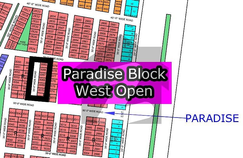R - (West Open + Paradise Block) North Town Residency Phase - 01
