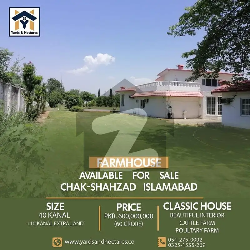 Beautiful Farmhouse for sale in Chak Shahzad Farms