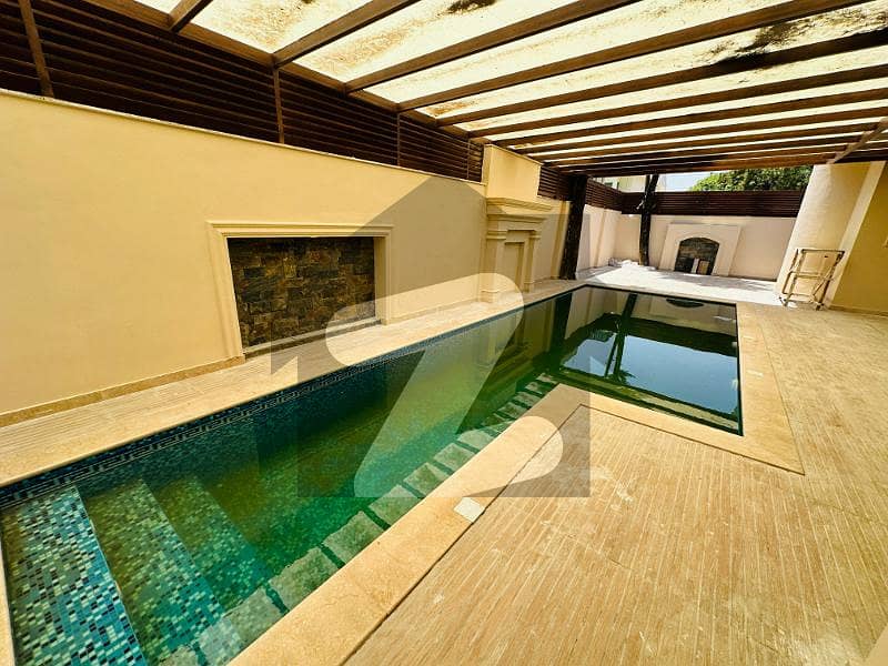 Brand New Luxurious Swimming Pool House On Extremely Prime Location Available For Rent.
