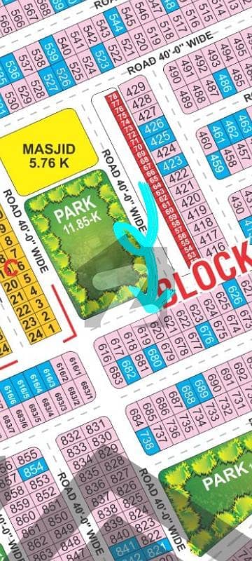 8 Marla Plot Facing Park Plot For Sale with All Dues Clear In Bahria Orchard Lahore