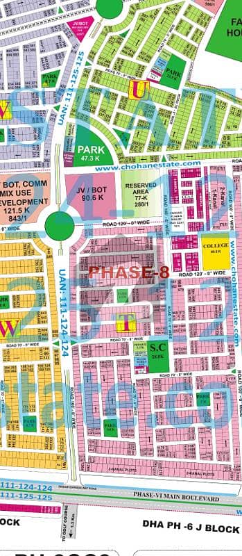 4-Kanal Plot Available For Sale In Defence PHASE 8, T-Block. Facing Phase 6 Main Boulevard Road.