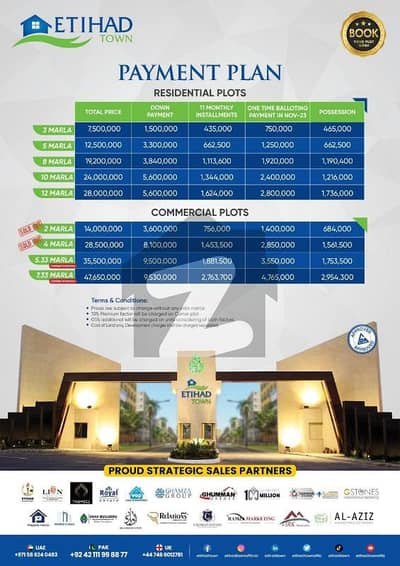 08 MARLA RESIDENTIAL PLOT FILE FOR SALE LDA APPROVED IN ETIHAD TOWN LAHORE