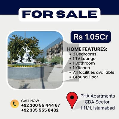 Ground Floor D type flat for sale in PHA Apartments I-11/1 Islamabad