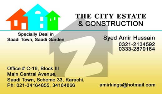 120, 240, 400 Sq Yd Plots Sell Purchase in Saadi Garden And Saadi Town Scheme 33 Karachi