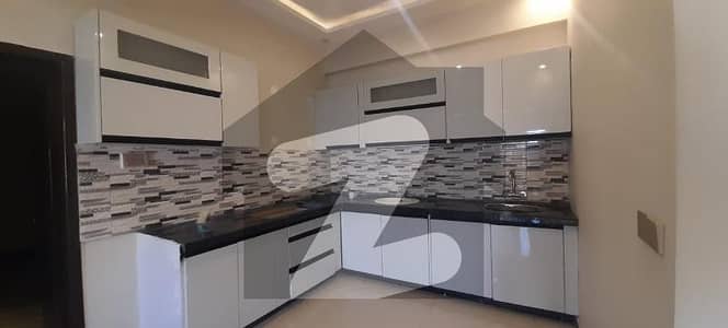 3 Bed Drawing Dining Brand New Corner Flat For Rent In Pechs With Lift Standby Generator Car Parking Gym Play Area Sauna Bath Water Filteration Plant And Mosque
