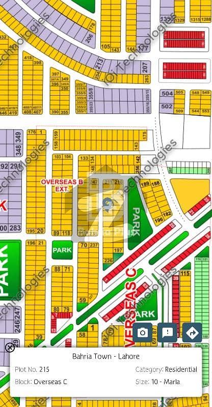 10 Marla Plot For Sale overseas C in Bahria Town Lahore