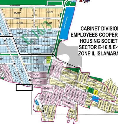 10 Marla 35*70 Plot for sale in CDECHS, E-16/3, Cabinet Society E-16/17