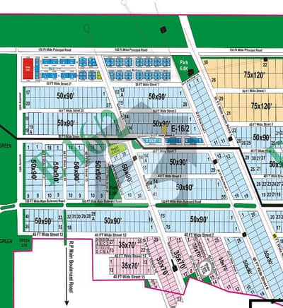 01 Kanal 50*90 Plot for sale in CDECHS, E-16/2, Cabinet Society E-16/17