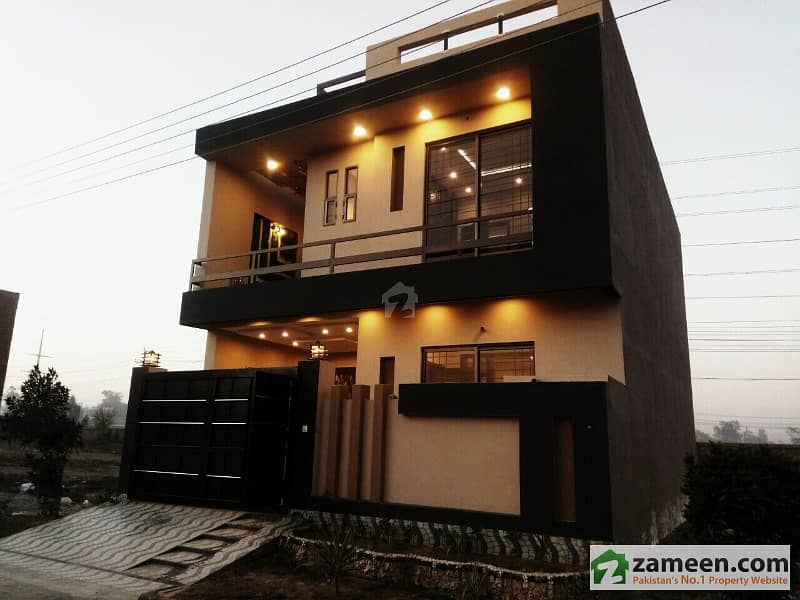 5 Marla Brand New Facing Park Double Story House For Sale In Canal Garden Lahore