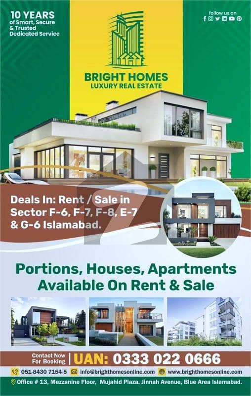 F-7 2000 Sqyd Margalla Road Best Location House for Sale