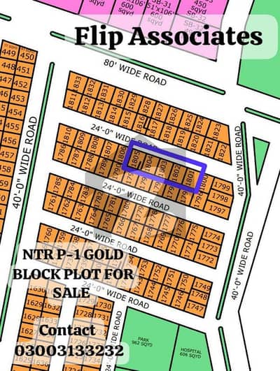 80 Sq Yards Plot For Sale In North Town Residency Phase 1 Gold Block