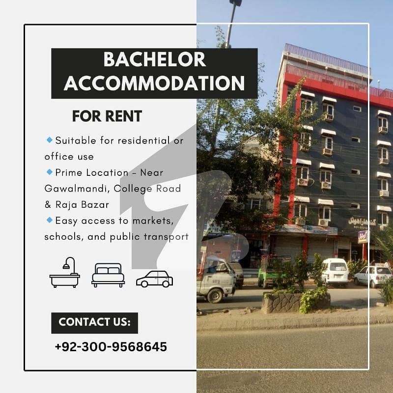 Bachelor Accommodation, Boys Hostel & Offices at Liaquat Road Rawalpindi