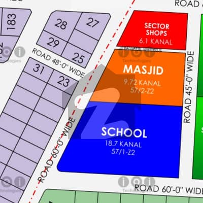 114FT Road Second Side 40F 2 Side Open Plot prime location,