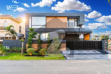 Straight Line Elevation Designed With Fully Basement Modern 1 Kanal House in Phase 6 For Sale Straight Line Elevation Designed With Fully Basement Modern 1 Kanal House in Phase 6 For Sale