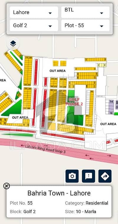 Golf View Residential 10 MARLA PLOT AVAILABLE FOR SALE