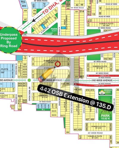 Plot No, 442 Overseas B Extension block Road level plot Near Masjid and park Plot No, 442 Overseas B Extension block Road level plot Near Masjid and park