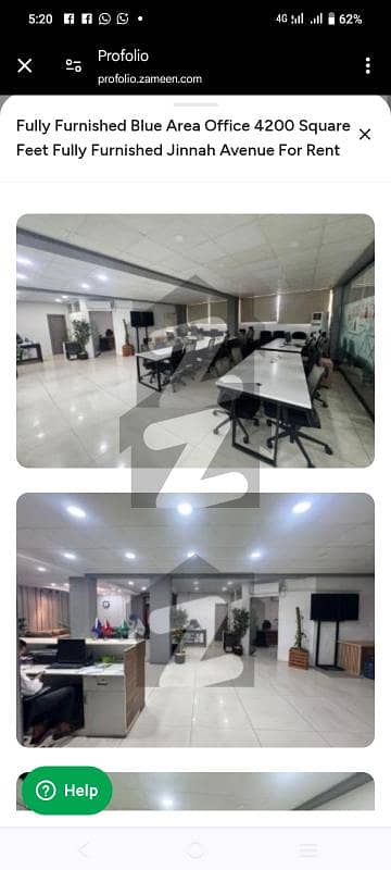 Blue area office 4200 square feet fully furnished jinah avenue Blue area office 4200 square feet fully furnished jinah avenue