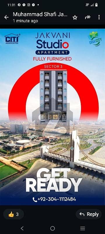 dha city Karachi m9 super high way sector 3 a prime location jakwani studio apartment on pre launch booking available for 3 years easy installment plan dha city Karachi m9 super high way sector 3 a prime location jakwani studio apartment on pre launch booking available for 3 years easy installment plan