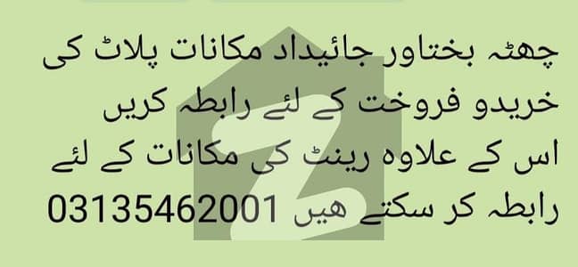 Residential Plot 5 Marla For Sale In Chatha Bakhtawar