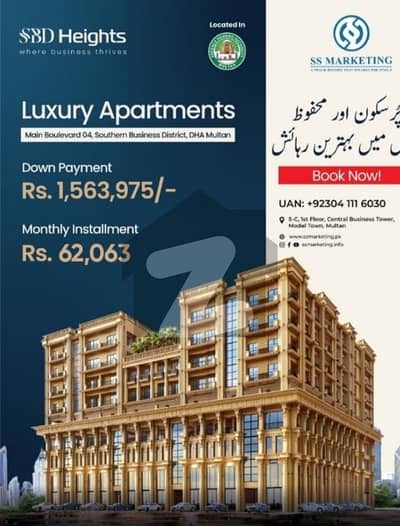 Luxury Apartment in DHA Multan at 3 Year Installments in Just 42 Lacs.