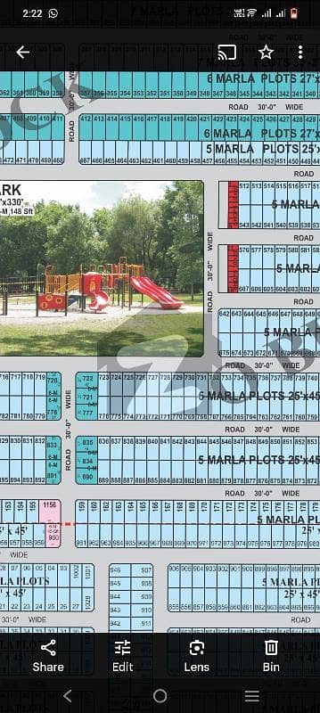 O block 5 Marla facing park plot for sale hot location