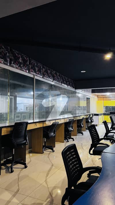 Full equiped 4500 Sqf Floor Available For rent 2 executive offices male female washrooms high speed internet electricity backup water 24/7 security car parking lift Security cameras smoking terrace open space upto 100 members staff space Full equiped 4500 Sqf Floor Available For rent 2 executive offices male female washrooms high speed internet electricity backup water 24/7 security car parking lift Security cameras smoking terrace open space upto 100 members staff space