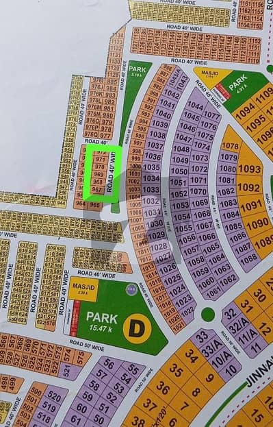 10 Marla Plot available for sale in Block D Palm City Gujranwala