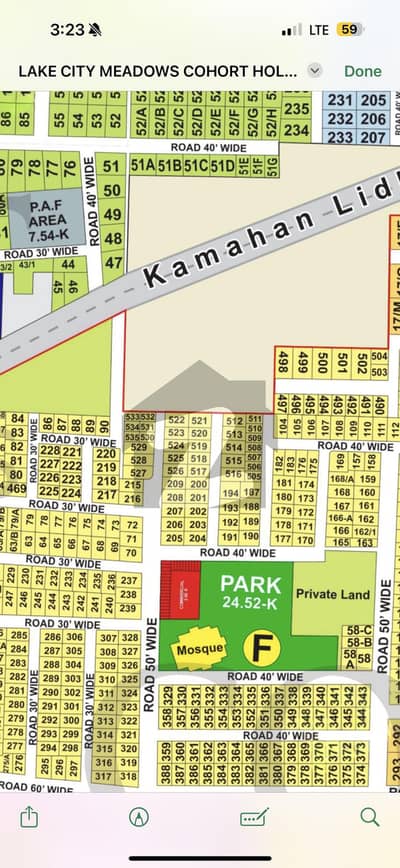 5 Marla On 40 Fee Road Possession Plot Facing Kanal 25/45 Size Direct Plot Meeting Possible