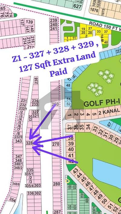 Dha Raya Golf Course Club Just 3 Minutes Away Sial Estate Offers . Z1 - 327 + 328 + 329 . Ndc Apply Top Location Trail Of Kanal Plots For Sale. Meeting Possible