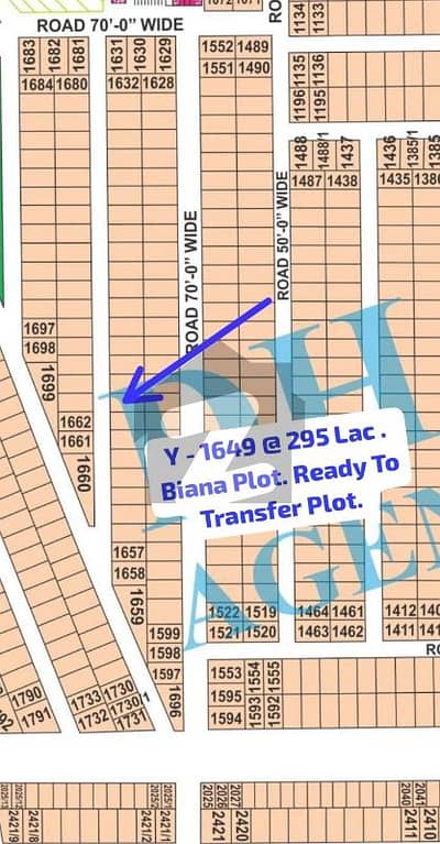 Dp Pole Clear Sial Estate Offers . Y - 1649 . Top Location Ready To Transfer Biana Plot For Sale. Meeting Possible With Biana Holder. Direct Approach From 150Ft Road.