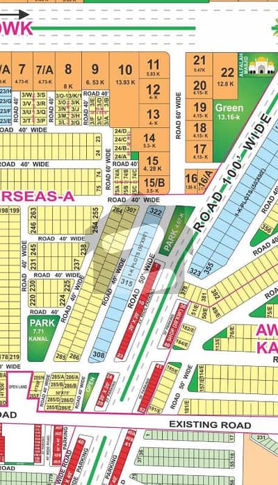 1.76 MARLA COMMERCIAL PLOT MAIN BOULEVARD OVERSEAS A BLOCK BAHRIA TOWN FOR SALE